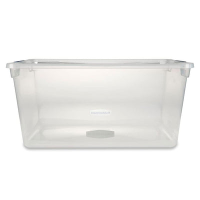 Rubbermaid Cleverstore 95 Quart Plastic Storage Container & Lid, Clear (8 Pack) - VMInnovations
