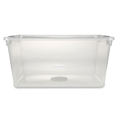 Rubbermaid Cleverstore 95 Quart Plastic Storage Container & Lid, Clear (8 Pack)