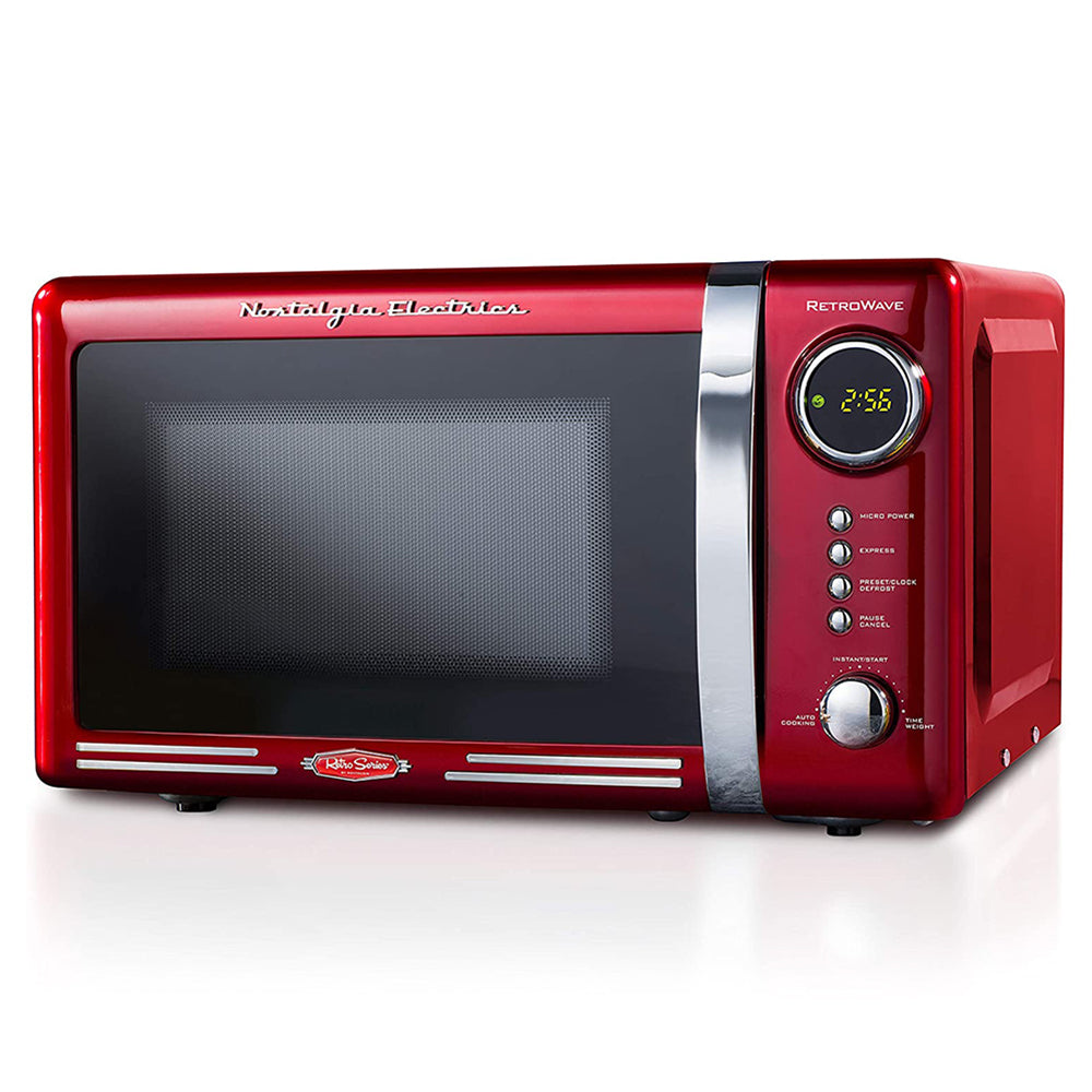 Nostalgia Retro 0.7 Cubic Foot 700 Watt Countertop Microwave Oven (For Parts)