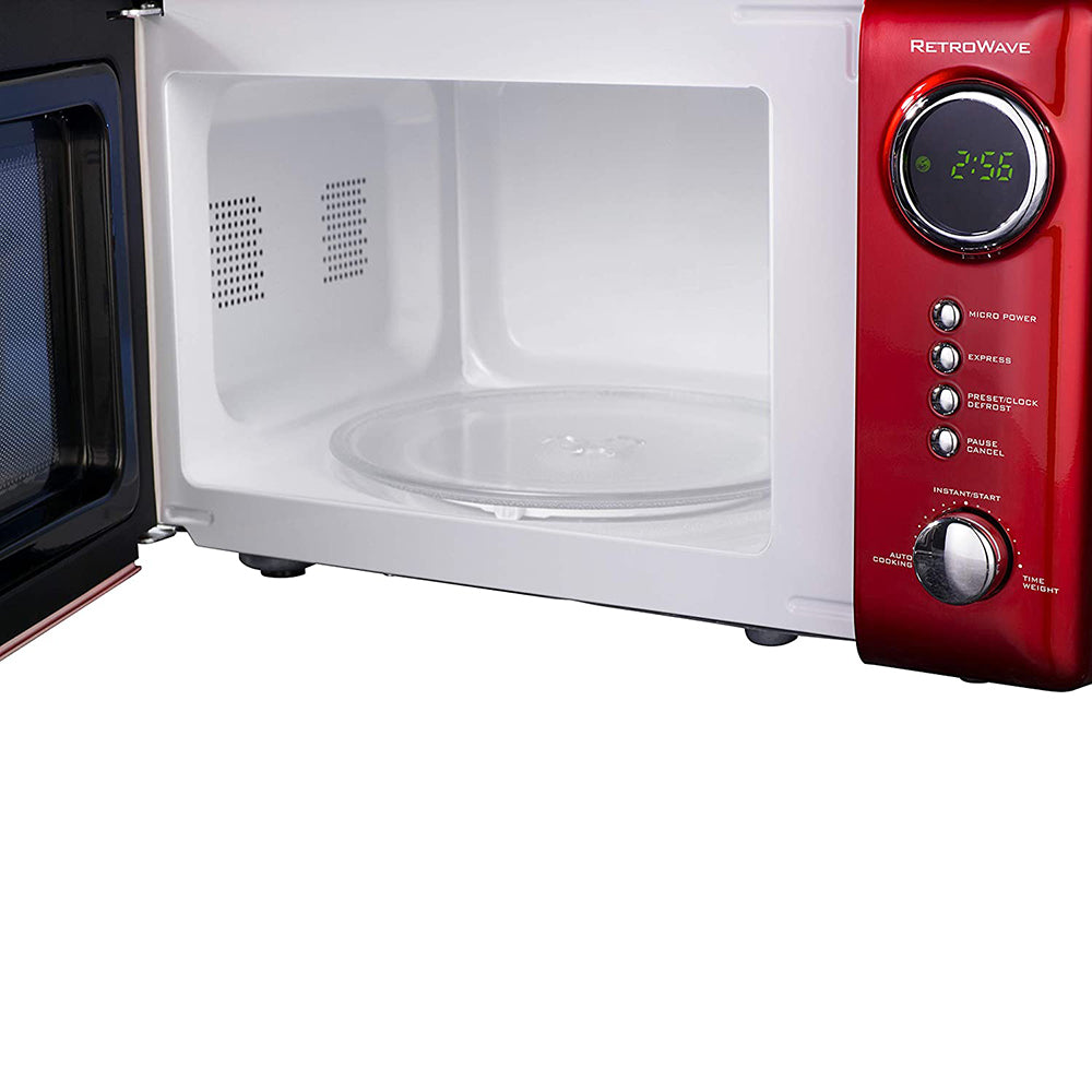 Nostalgia Retro 0.7 Cubic Foot 700 Watt Countertop Microwave Oven (For Parts)