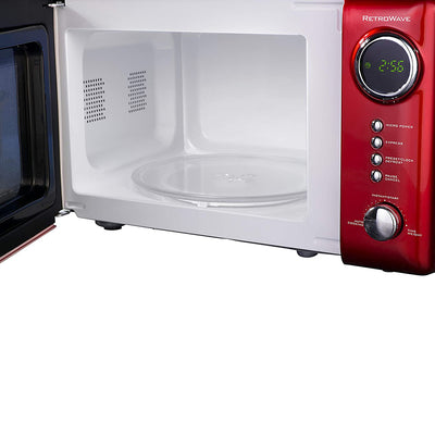 Nostalgia Retro 0.7 Cubic Foot 700 Watt Countertop Microwave Oven (For Parts)