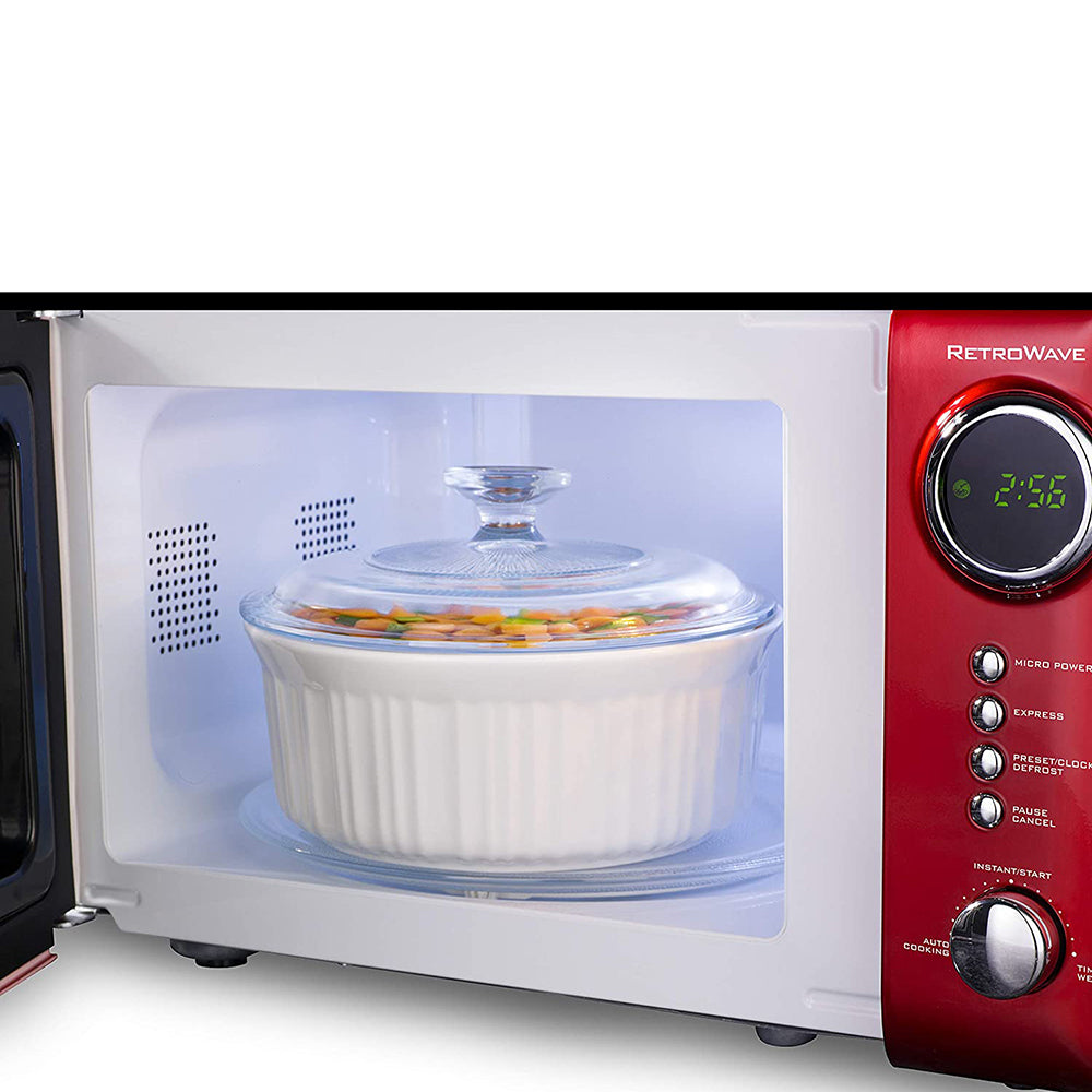 Nostalgia Retro 0.7 Cubic Foot 700 Watt Countertop Microwave Oven (For Parts)