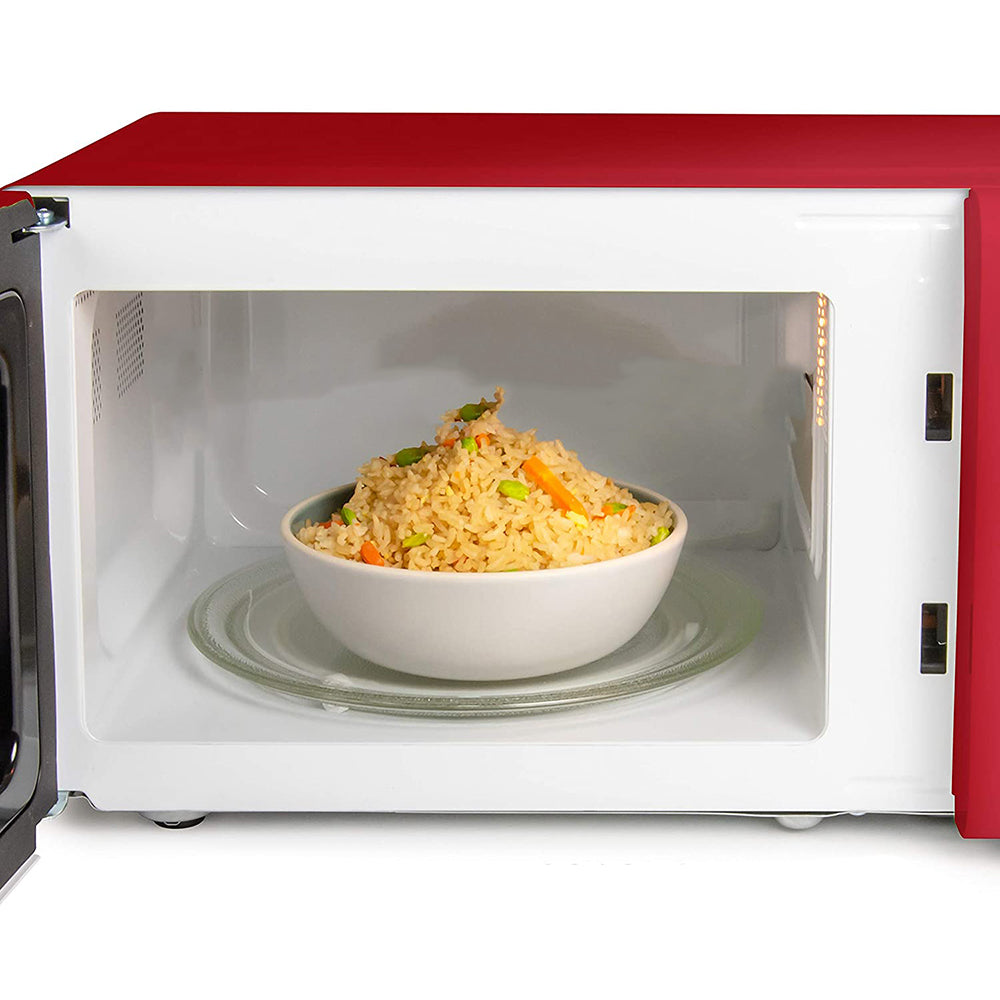 Nostalgia Retro 0.7 Cubic Foot 700 Watt Countertop Microwave Oven (For Parts)