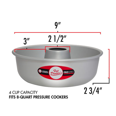 Fat Daddio's RMP-9 Anodized Aluminum Baking Cooking Ring Mold Pan, 9 x 2.75 Inch - VMInnovations