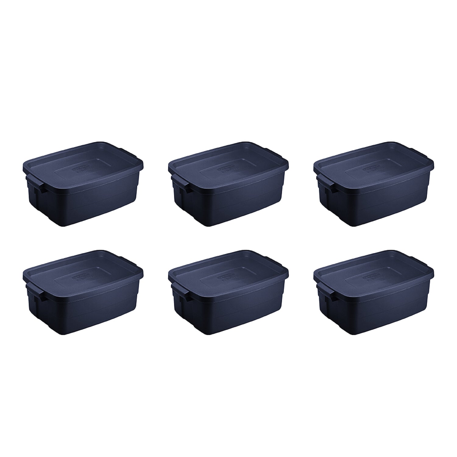 Rubbermaid Stackable Plastic Storage Container, Dark Indigo Metallic (14 Pack)