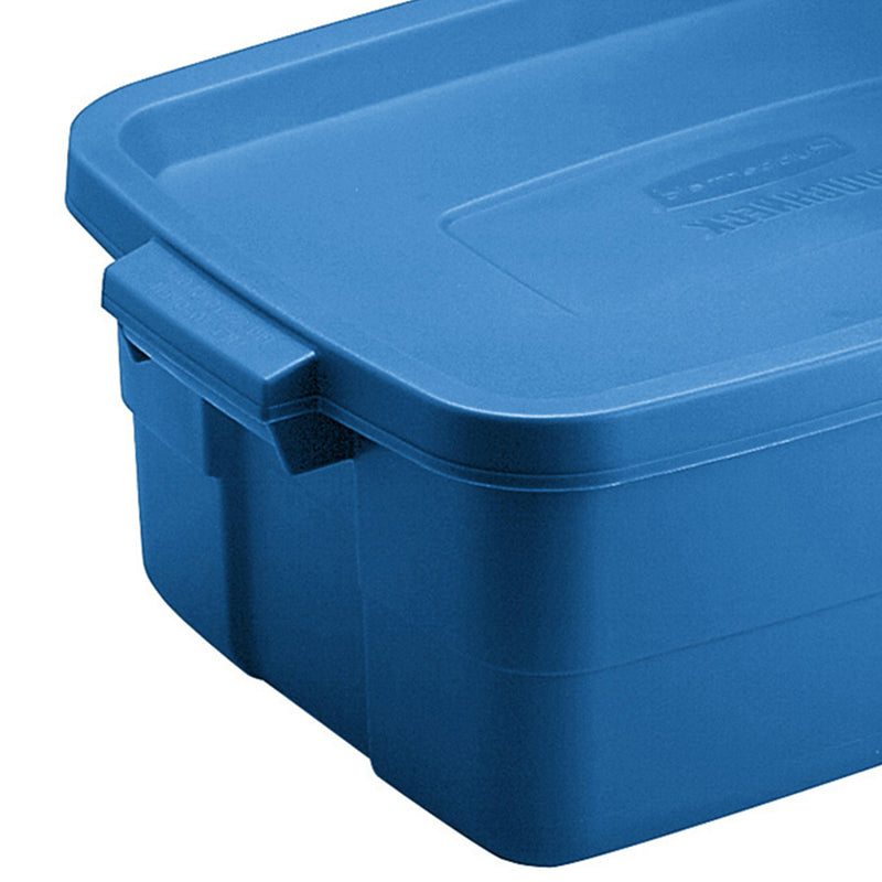 Rubbermaid Roughneck Tote 3 Gallon Storage Container, Heritage Blue (6 Pack) - VMInnovations
