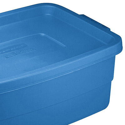 Rubbermaid Roughneck Tote 3 Gallon Storage Container, Blue (6 Pack) (Open Box) - VMInnovations