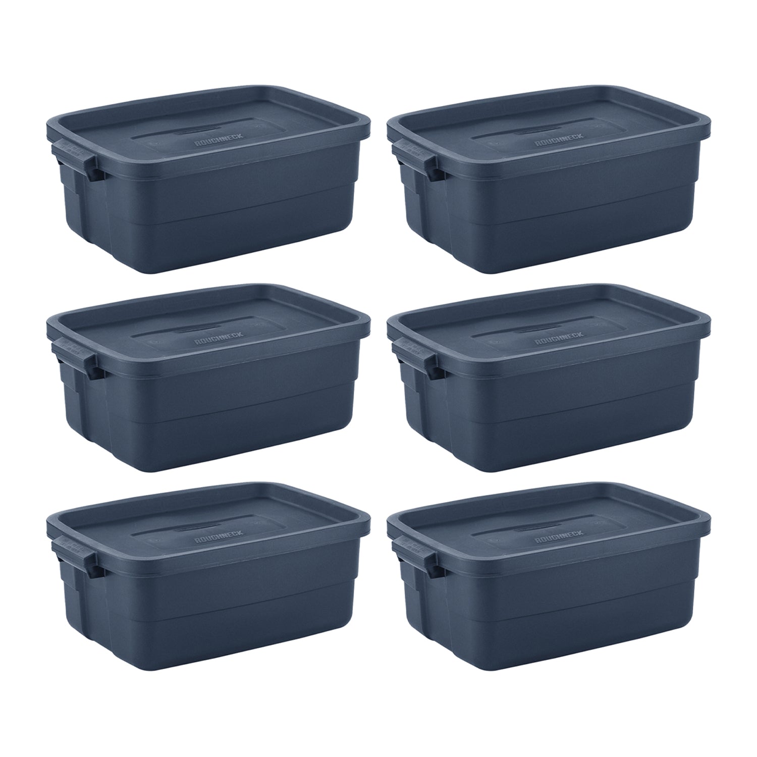 Rubbermaid 10 Gallon Stackable Storage Container, Dark Indigo Metallic (12 Pack) - VMInnovations