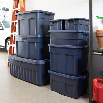 Rubbermaid 10 Gal Tote (6 Pack) & 31 Gal Stackable Storage Container (12 Pack)