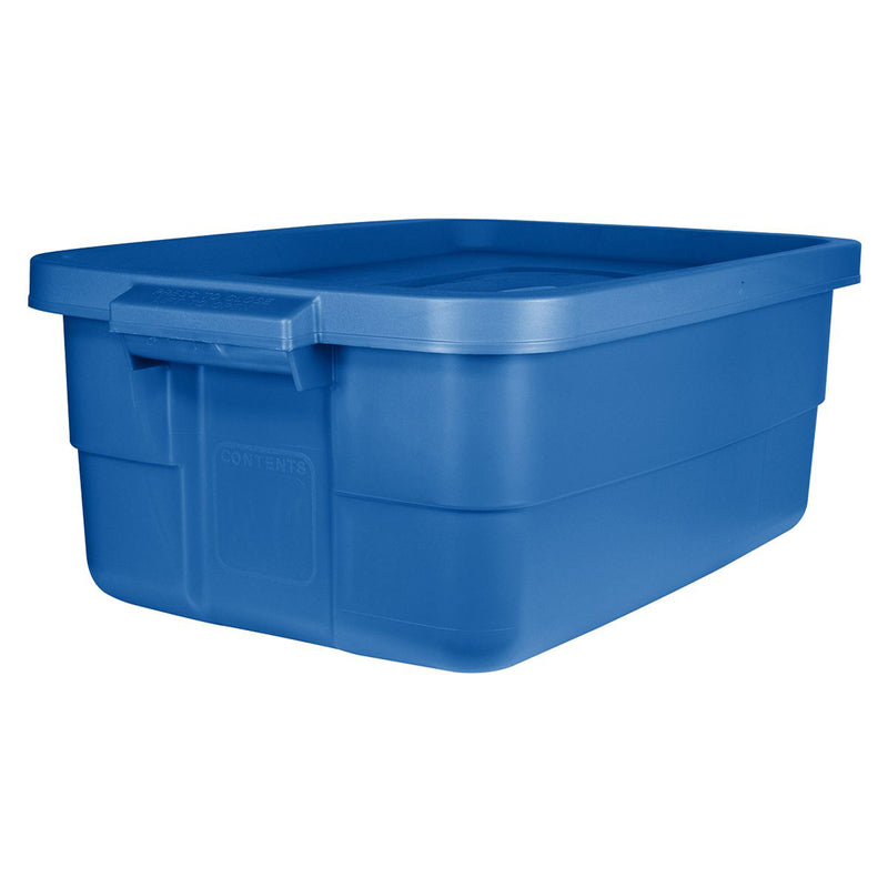 Rubbermaid Roughneck Tote 10 Gallon Container, Heritage Blue (6 Pack) (Open Box)