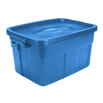 Rubbermaid Roughneck Tote 14 Gallon Container, Heritage Blue (6 Pack) (Open Box) - VMInnovations