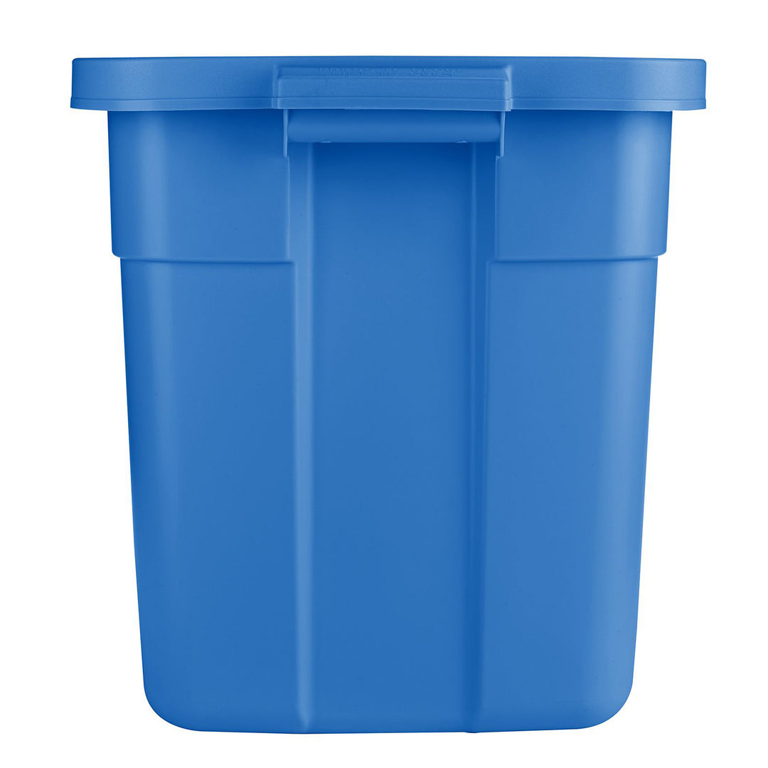 Rubbermaid Roughneck Tote 18 Gallon Storage Container, Blue (6 Pack) (Used)