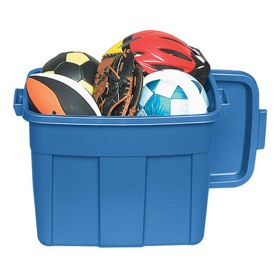 Roughneck 25 Gal Stackable Storage Container, Heritage Blue (4 Pack) (Open Box) - VMInnovations