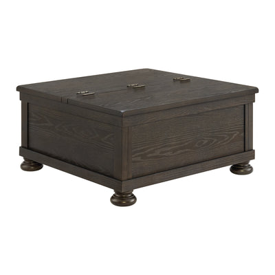 ROME + OAK Stratford Storage Cocktail Table with Manual Lift Top, Walnut Oak - VMInnovations