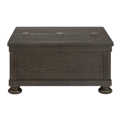 ROME + OAK Stratford Storage Cocktail Table with Manual Lift Top, Walnut Oak - VMInnovations