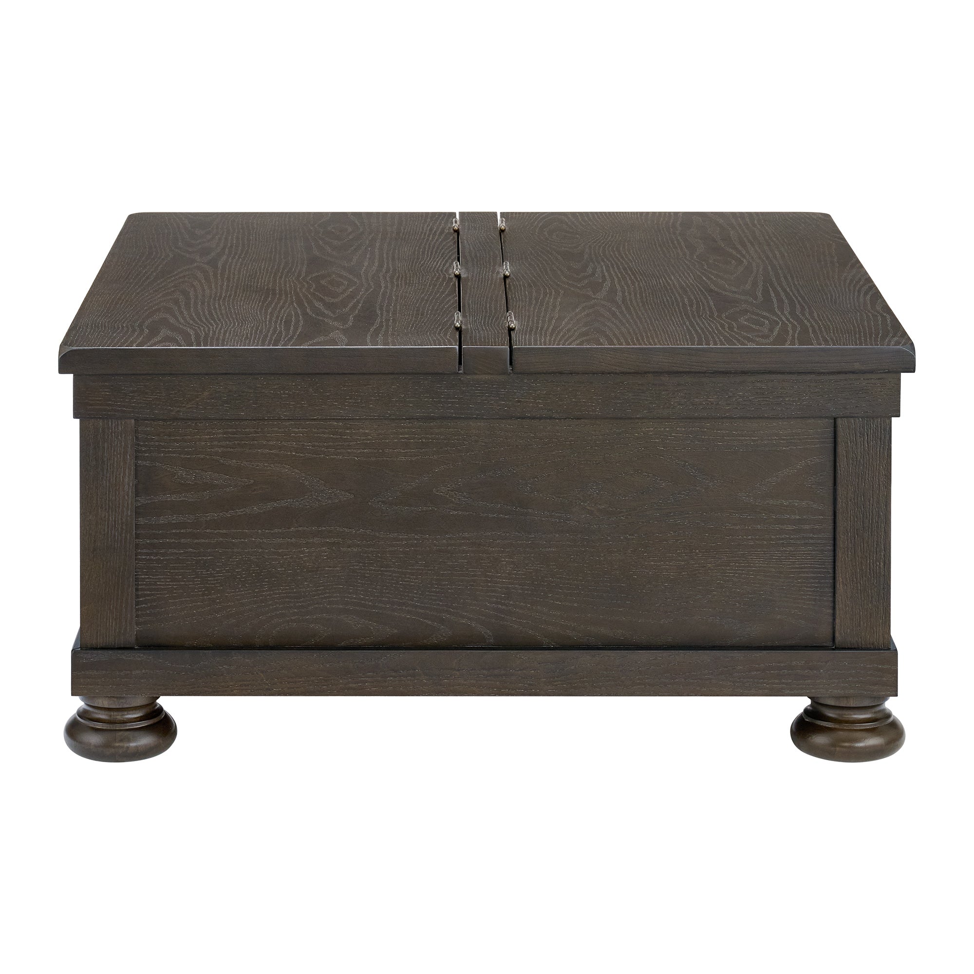 ROME + OAK Stratford Storage Cocktail Table with Manual Lift Top, Walnut Oak - VMInnovations