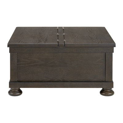 ROME + OAK Stratford Storage Cocktail Table with Manual Lift Top, Walnut Oak - VMInnovations