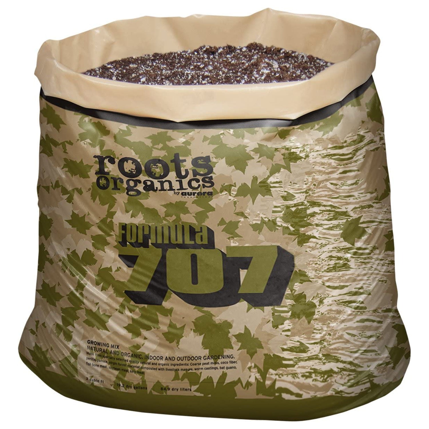 Roots Organic Formula 707 Peat Compost Coco Garden Potting Soil, 3 Cubic Feet (Refurbished)