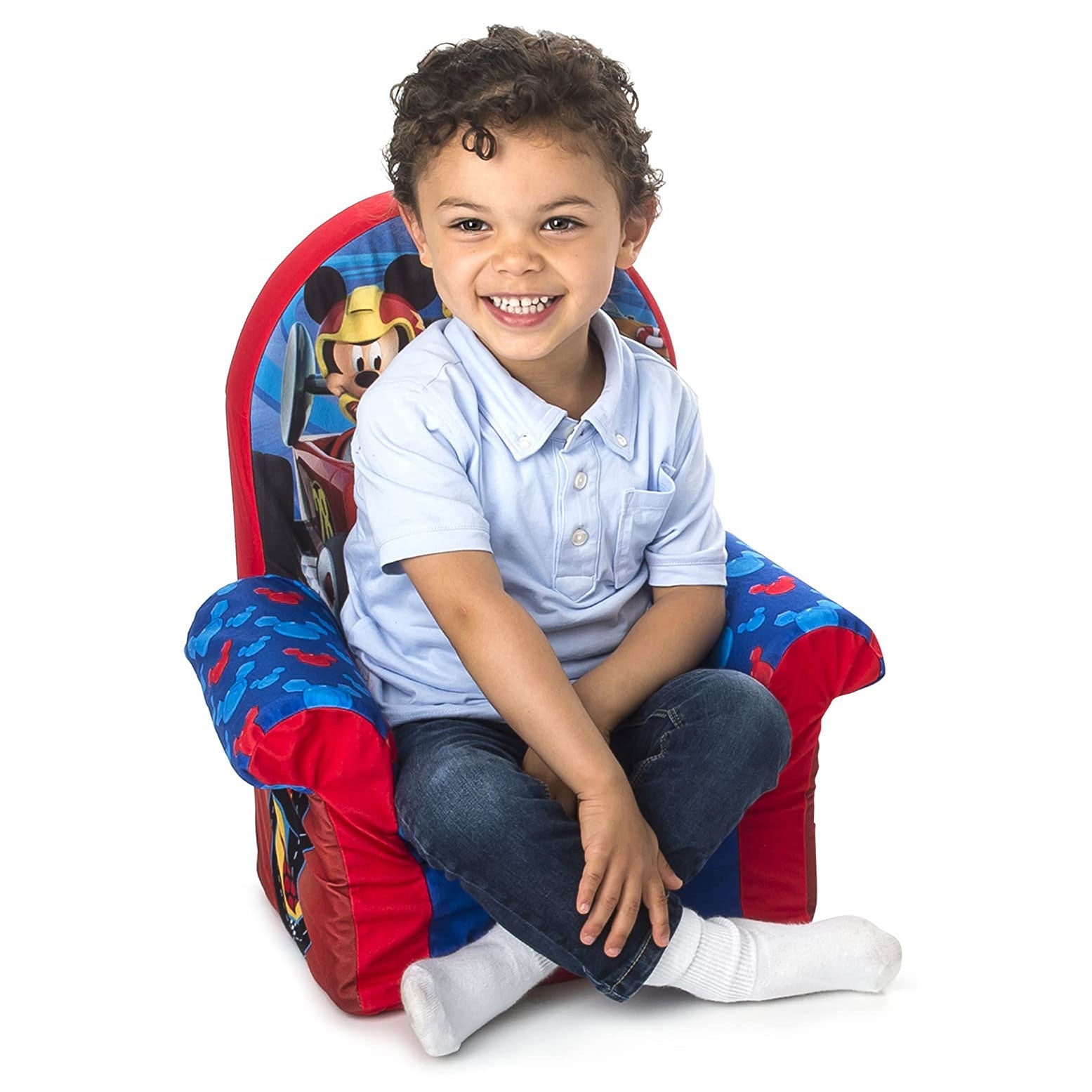 Marshmallow Furniture Comfy Foam Toddler Chair Furniture, Mickey Mouse (Used)