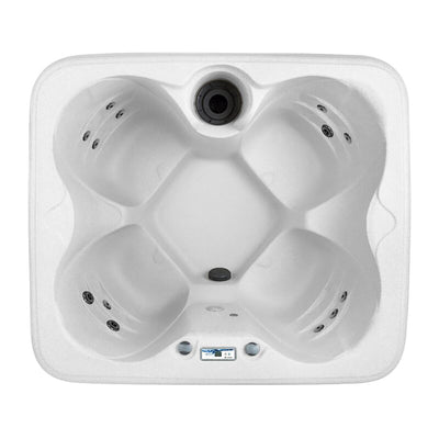 Life Smart 4 Person Plug & Play Hot Tub Spa with 13 Jets and Cover, Sea Salt