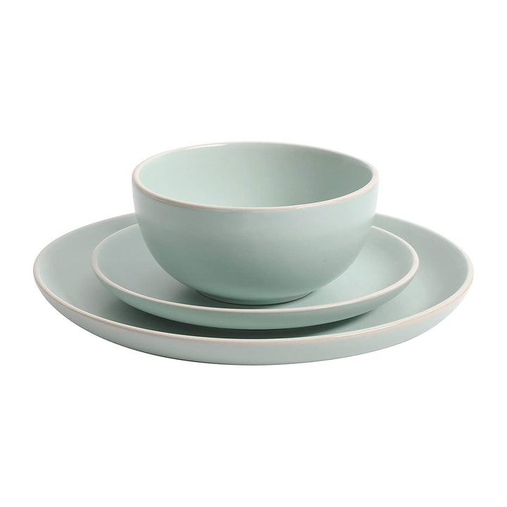 Gibson Rockaway 12 Pc Stoneware Dinnerware Set, Plates & Bowls (Open Box) - VMInnovations