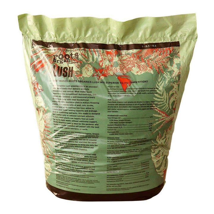 Roots Organics ROL15 Lush Organic Garden Peat Based Potting Soil Mix, 1.5 CuFt