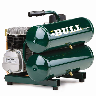 Rolair Intelligent Twin Stack 4.3 Gal Iron Cylindrical Air Compressor (Damaged)
