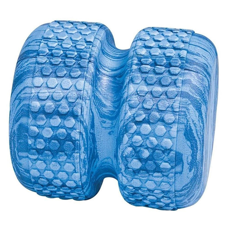 Power Systems Textured 6 Inch Myo-Roller Massage Therapy Aid, Blue Marble (Used)