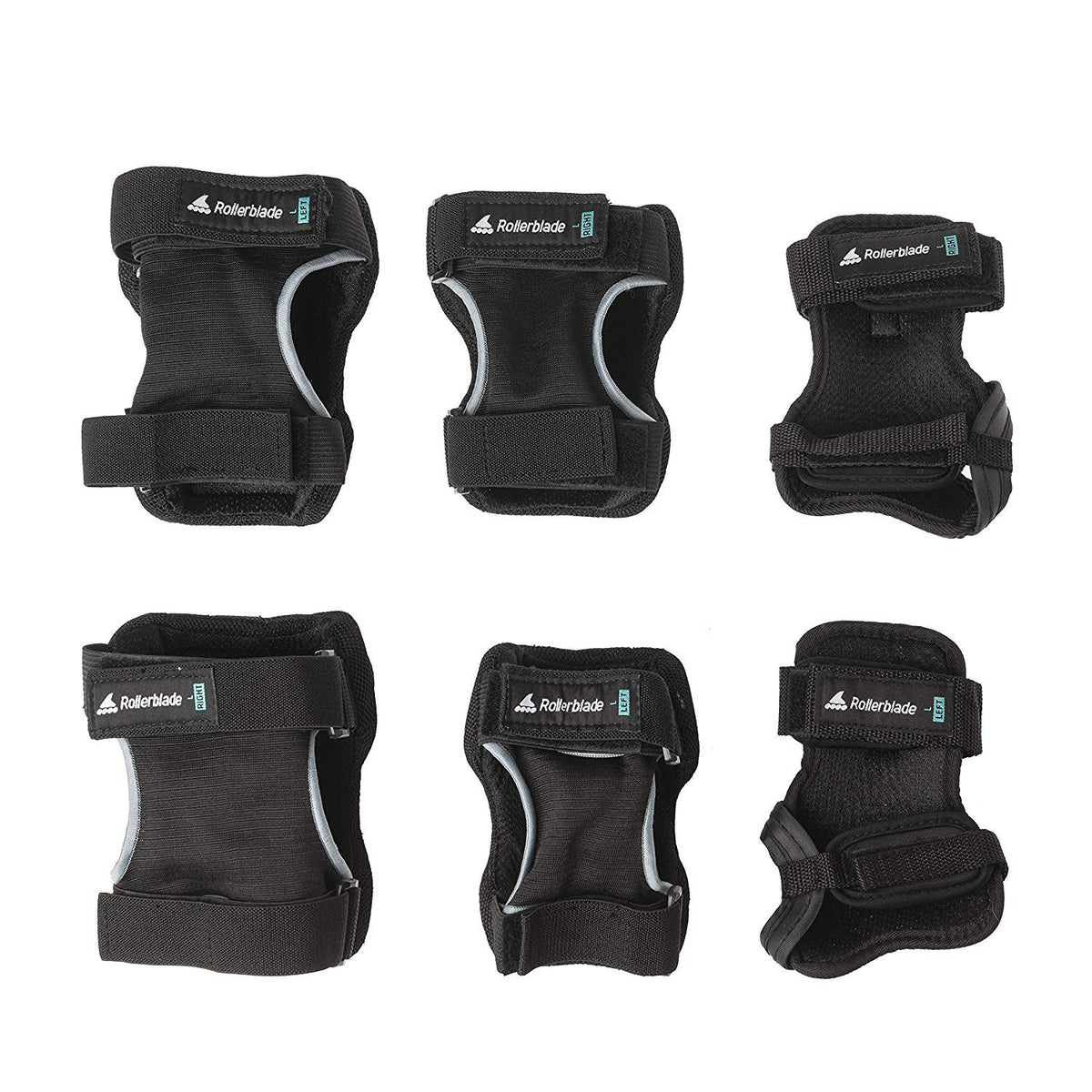 Rollerblade Protective Skate Gear w/ Wristguards, Knee Pads, & Elbow Pads, Large