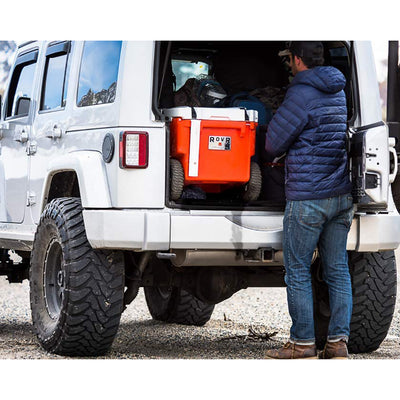RovR RollR Portable Rolling Insulated Cooler w/ Wheels 60 Qt, Powder (For Parts)