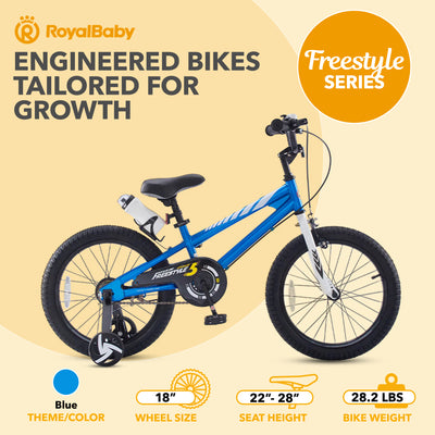 RoyalBaby Freestyle Outdoor Kid's Sporty Bicycle w/Kickstand, 1, Blue (Open Box)
