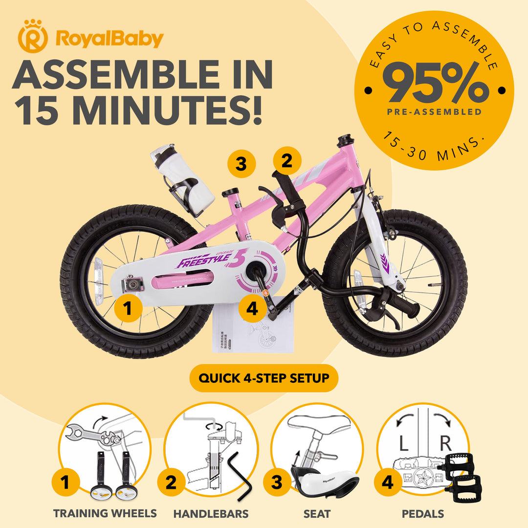 RoyalBaby Freestyle Outdoor Kid's Sporty Bicycle with Kickstand, 18" (For Parts)