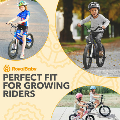 RoyalBaby Freestyle Kid's Sporty Bicycle w/Kickstand, 18", White (Open Box) - VMInnovations
