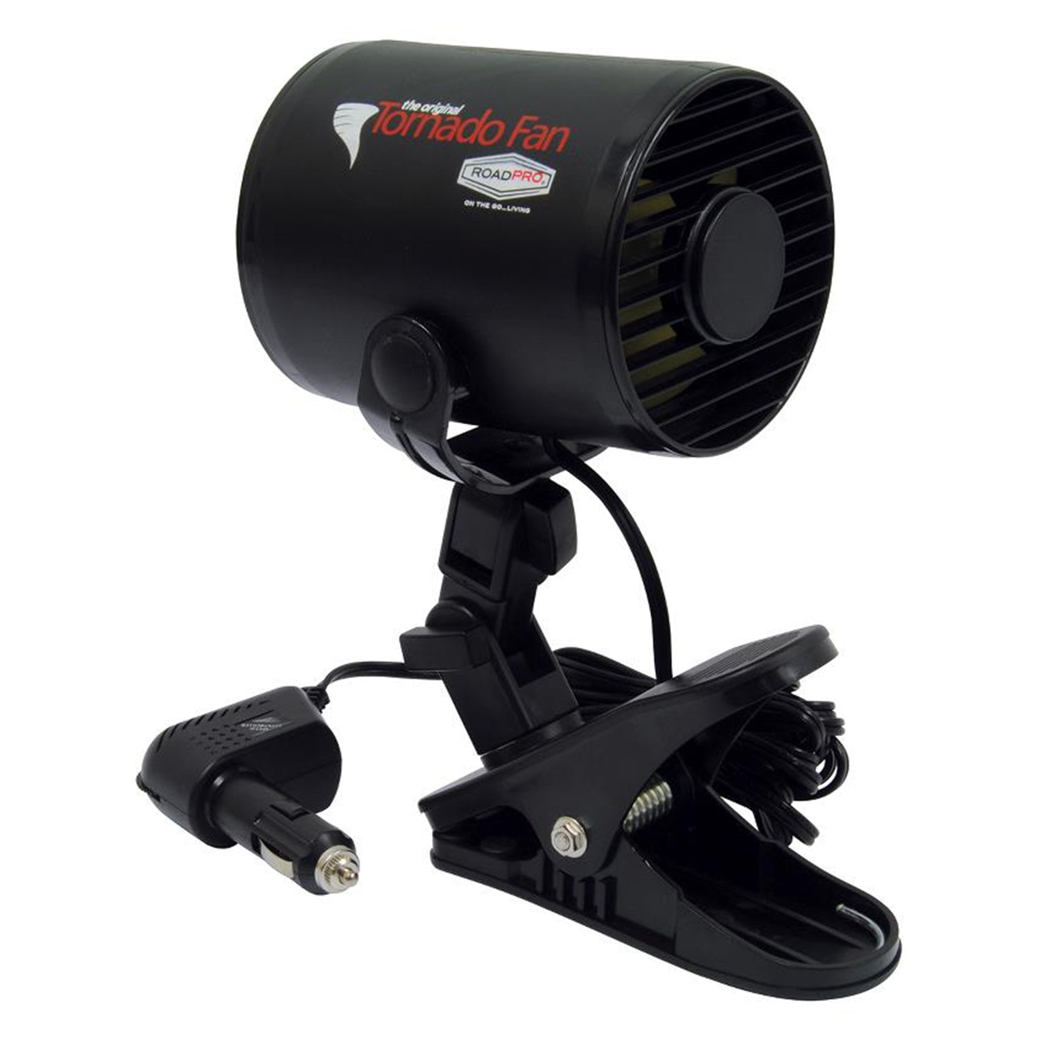 RoadPro 12 Volt Plug In Car Vehicle Tornado Fan w/ Mounting Clip (Open Box)