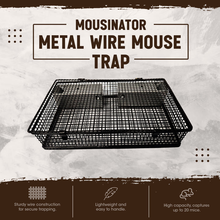 Rugged Ranch Products Mousinator Metal Wire Mouse Trap for Pest Control, 2 Pack