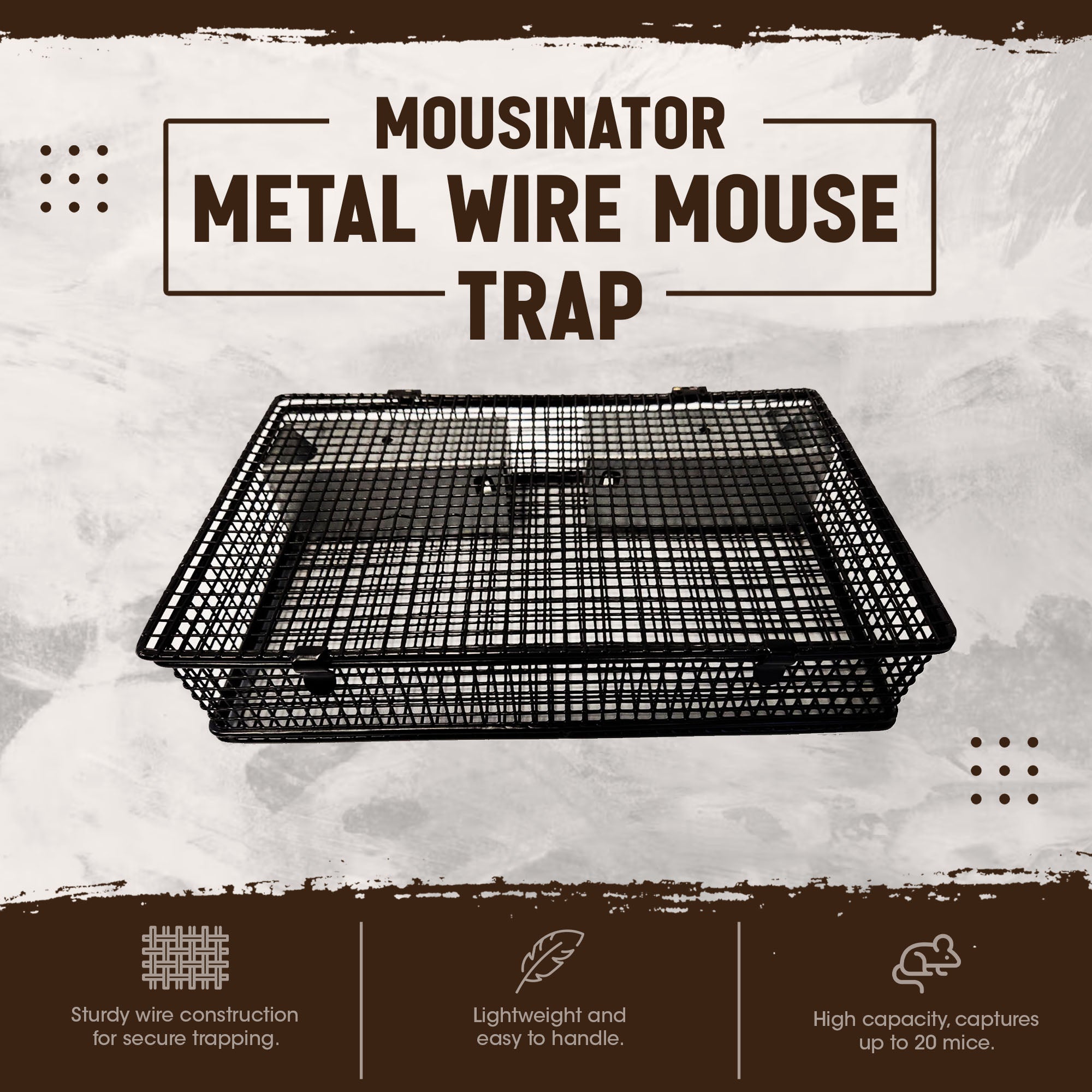 Rugged Ranch Products Mousinator Metal Wire Mouse Trap for Pest Control, 2 Pack - VMInnovations