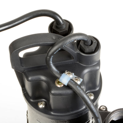 EcoFlo 1/2HP 5700 GPH Cast Iron Sewage Pump w/ Angle Switch & Impeller (OpenBox)