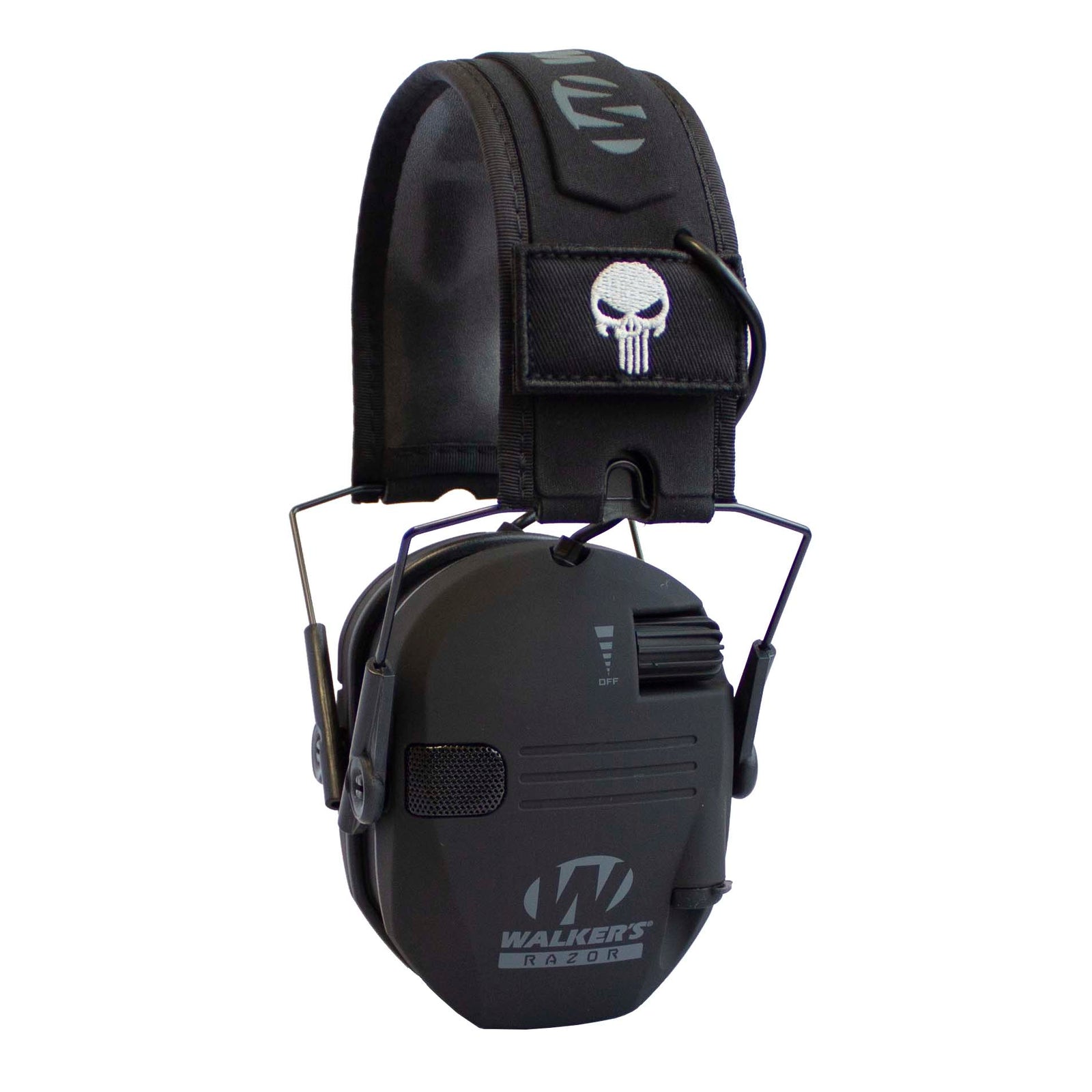 Walker's Razor Slim Folding Electronic Shooting Ear Muffs, Punisher (Used) - VMInnovations