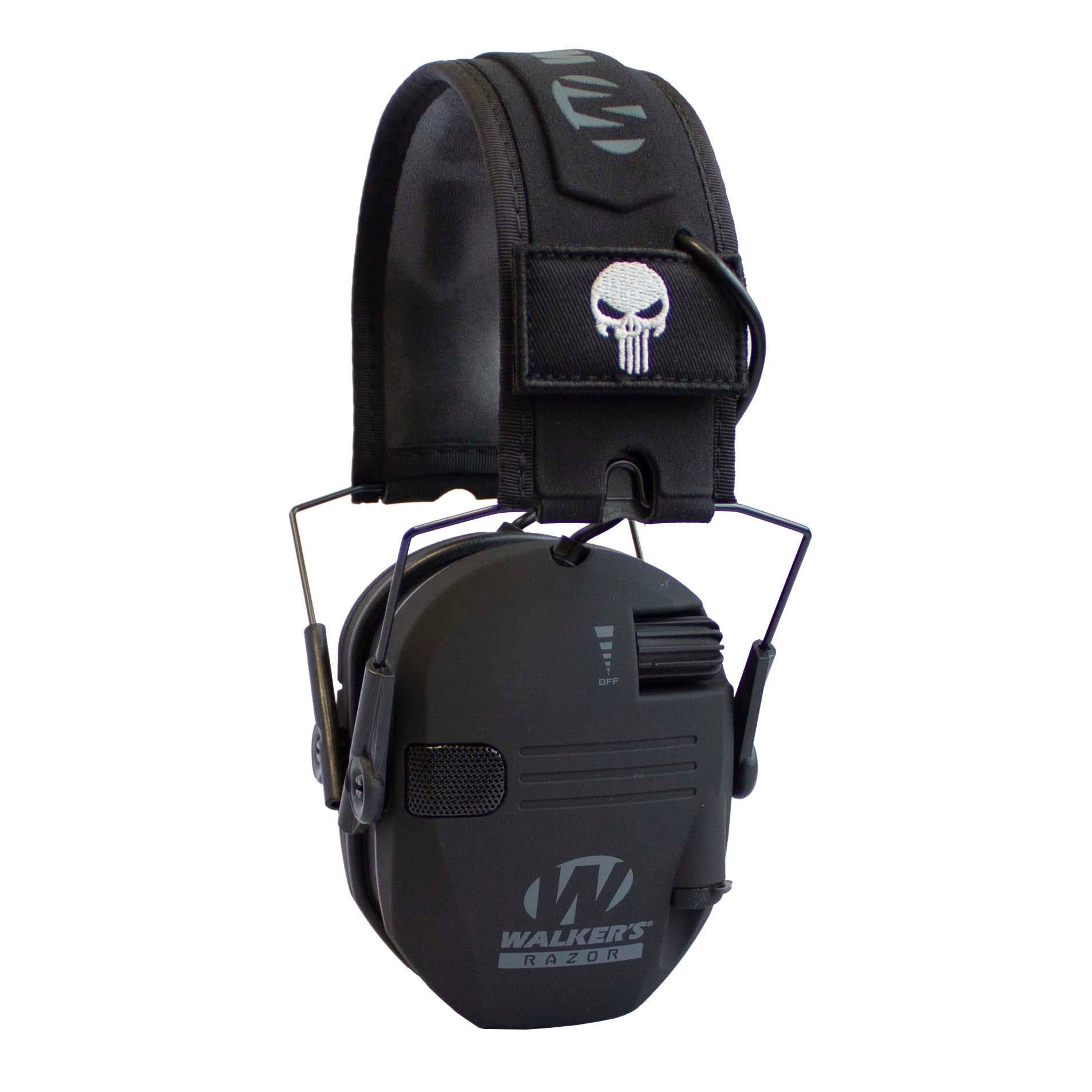 Walker's Razor Black Punisher Electronic Hearing Protection Earmuff w/ Case