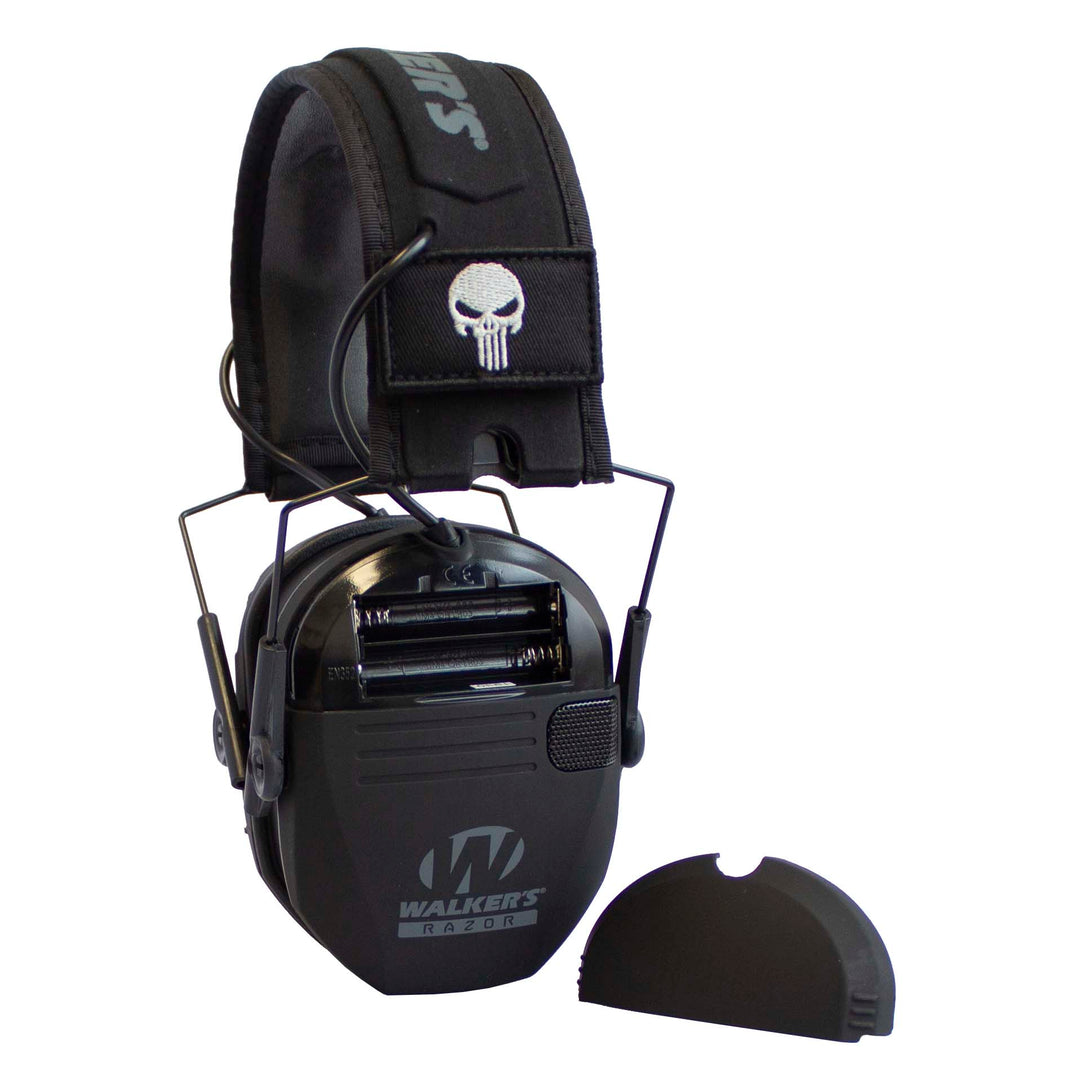 Walker's Razor Slim Folding Electronic Shooting Ear Muffs, Punisher (Used) - VMInnovations