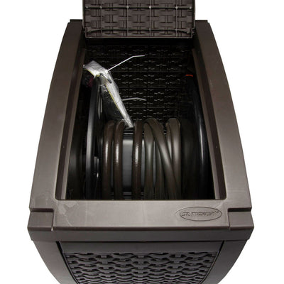 Suncast RSW125D 125 Ft Garden Hose Wicker Reel Touch and Go - Mocha  (3 Pack)