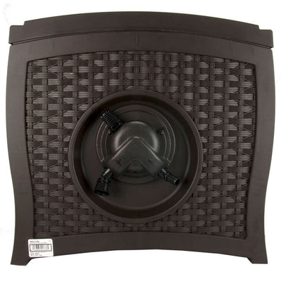 Suncast 125 Foot Wicker Reel Touch and Go Garden Hose Storage, Mocha (4 Pack)