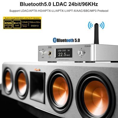 1 Mii Lavaudio DS600 DAC HiFi Bluetooth Audio Stereo Decoder Headphone Amplifier