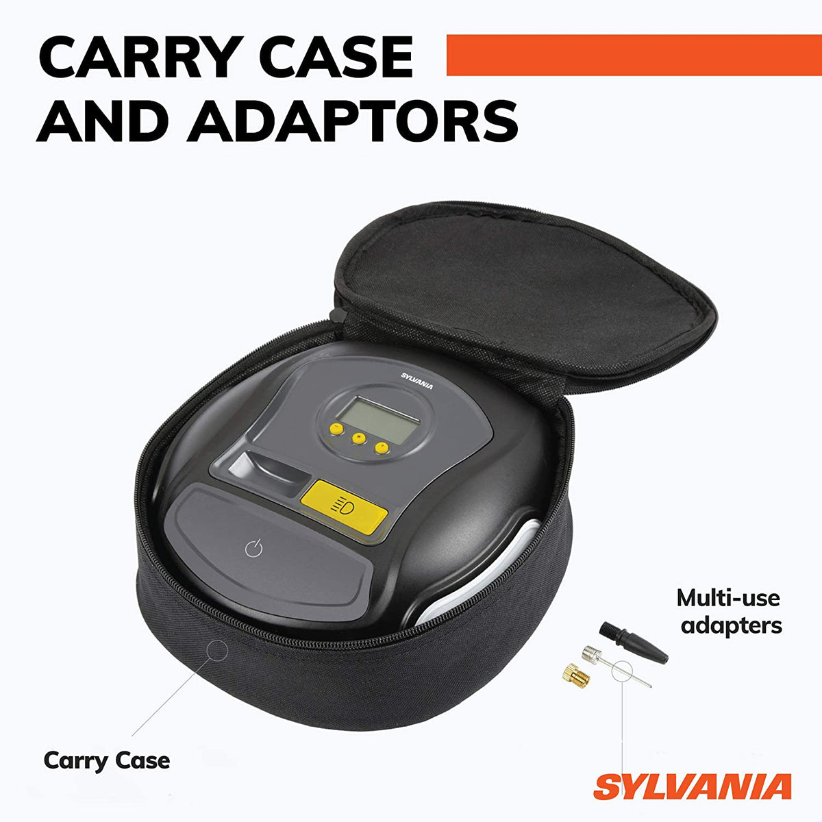 Sylvania Pro Portable Tire Inflator, LED Digital Display and Case (Open Box)