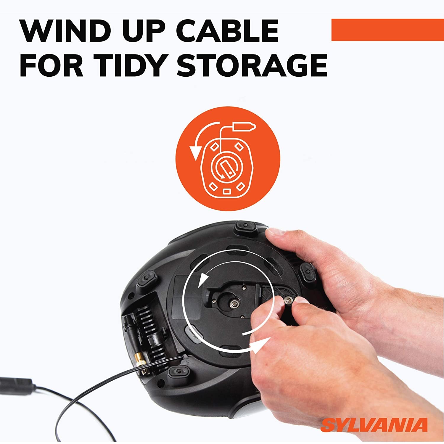 Sylvania Pro Portable Tire Inflator, LED Digital Display and Case (Open Box)