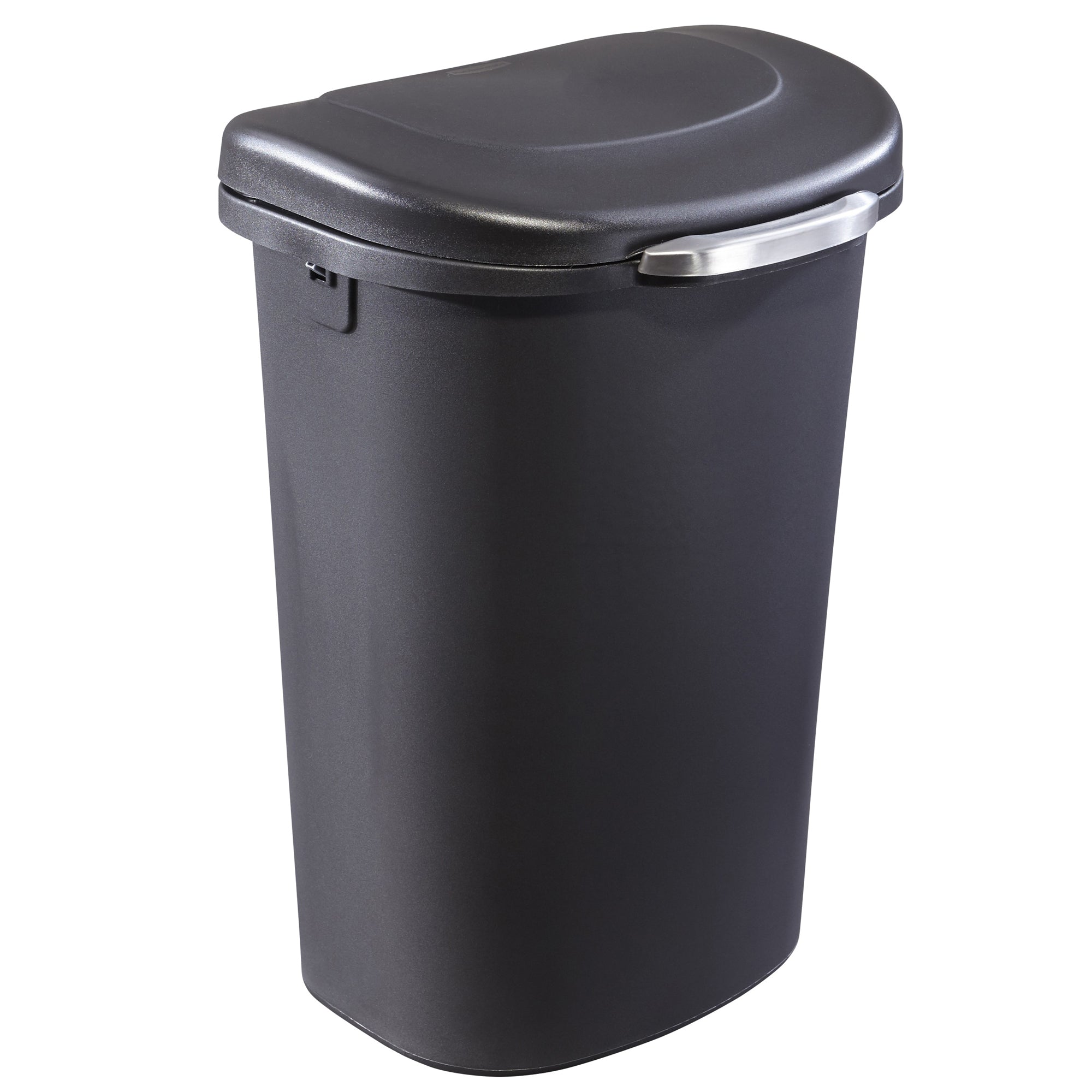 Rubbermaid Touch Top 13 Gallon Plastic Wastebasket Trash Can w/ Lid & Liner Lock