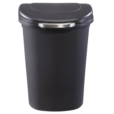 Rubbermaid Touch Top 13 Gal Plastic Wastebasket Trash Can w/ Lid & Lock (Used)