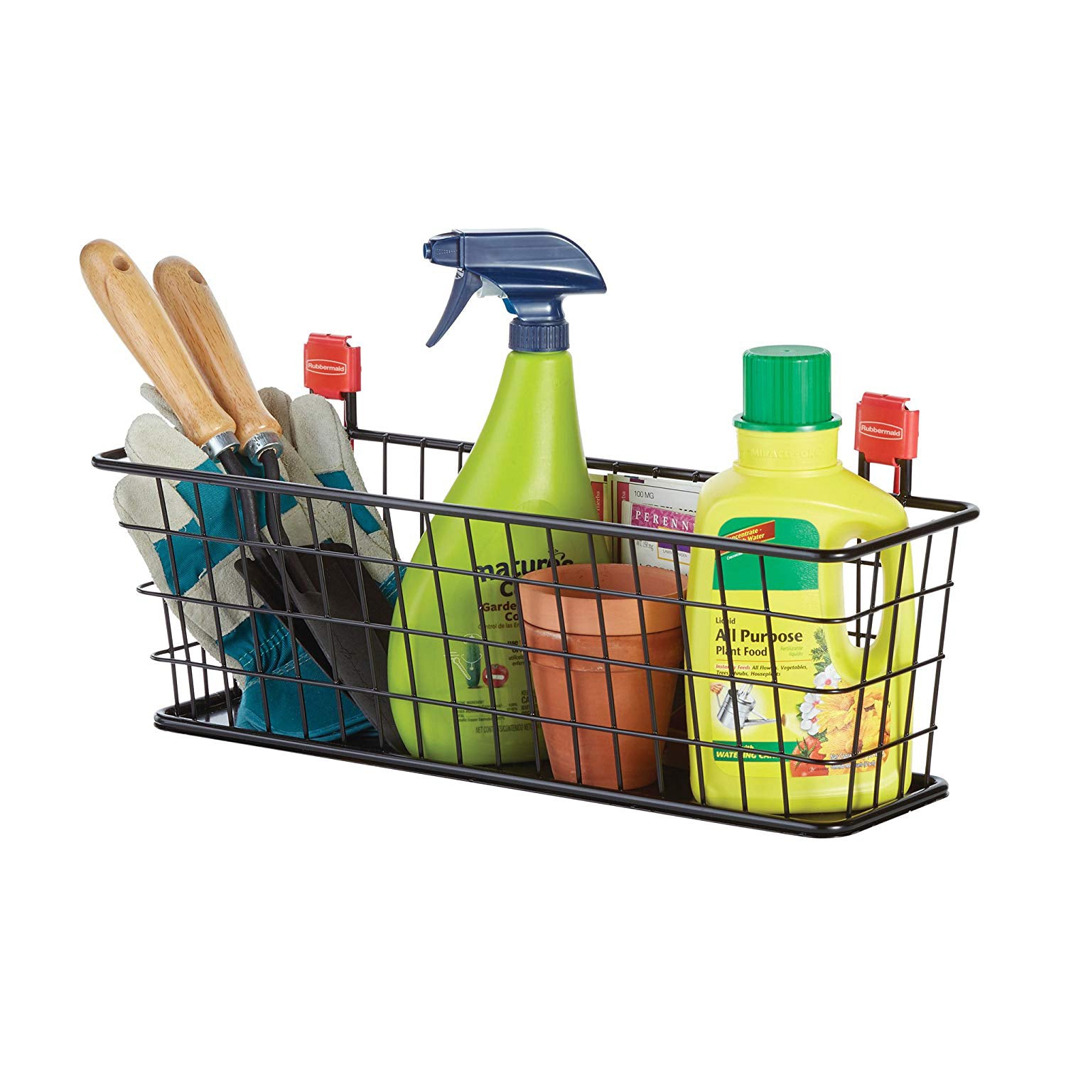 Rubbermaid Shed Shelf, Wire Basket Accessory & 50 Lbs Capacity 34" Tool Rack