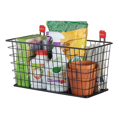 Rubbermaid Shed Shelf, Wire Basket Accessory & 50 Lbs Capacity 34" Tool Rack