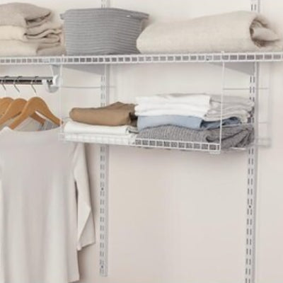 Rubbermaid 24" Universal Closet Steel Wire Added Storage Hanging Shelf (Used) - VMInnovations